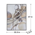 thumbnail image 3 of Benjara Bny 35 x 47 Abstract Wall Art Print - Brown/Silver, 3 of 7