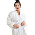 thumbnail image 5 of Women's Terry White Bathrobe (100% Cotton) One Size, 5 of 5