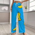 thumbnail image 2 of Colorful Yellow Banana Pajamas For Women Loose Retro Night Pajama Pants Comfortable Sleepwear Bottoms Homewear, 2 of 6