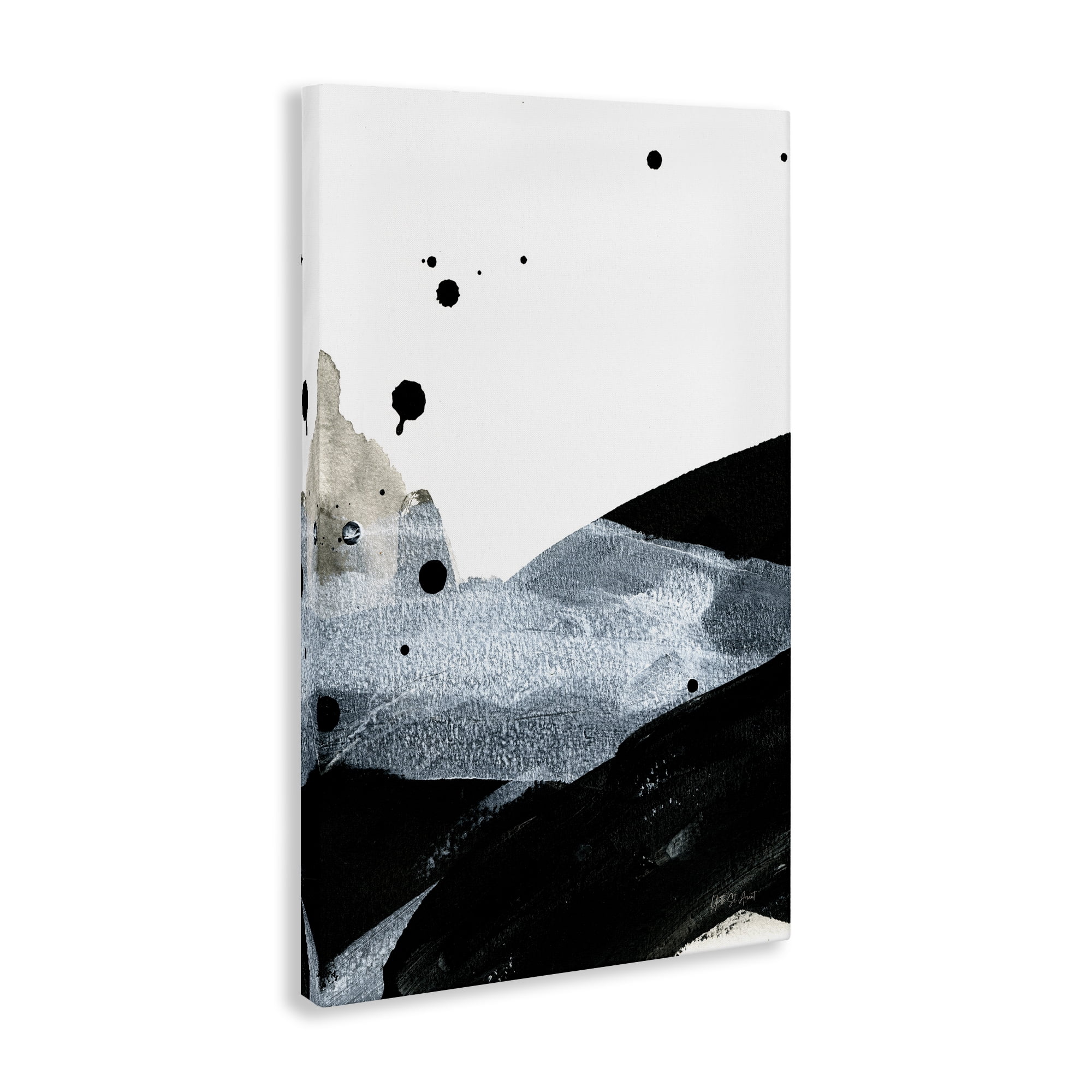 Stupell Industries Murky Gradient Movement Abstract Painting Gallery Wrapped Canvas Art Print Wall Art, 16 x 24