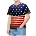 thumbnail image 2 of TZEWGL Summer Short Sleeve Crewneck Independence Day Prints Tops For Infnat Clothes For Baby size 4-5T, 2 of 4