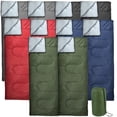 thumbnail image 2 of 10 Pack Bulk Wholesale of Cold Weather Envelope Sleeping Bags for Adults, Kids, Homeless, Camping, Indoors, Outdoors - 10 Count Sleeping Bags in Black, Navy Blue, Forest Green, Red - 71"L x 30"W, 2 of 12