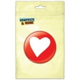 thumbnail image 1 of White Heart on Red Refrigerator Button Magnet, 1 of 2