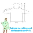 thumbnail image 2 of MesaSe Wearable Blanket Hoodie for Kids  Oversized Patterns Sweatshirt Blanket With Pocket  4-12YR, 2 of 9