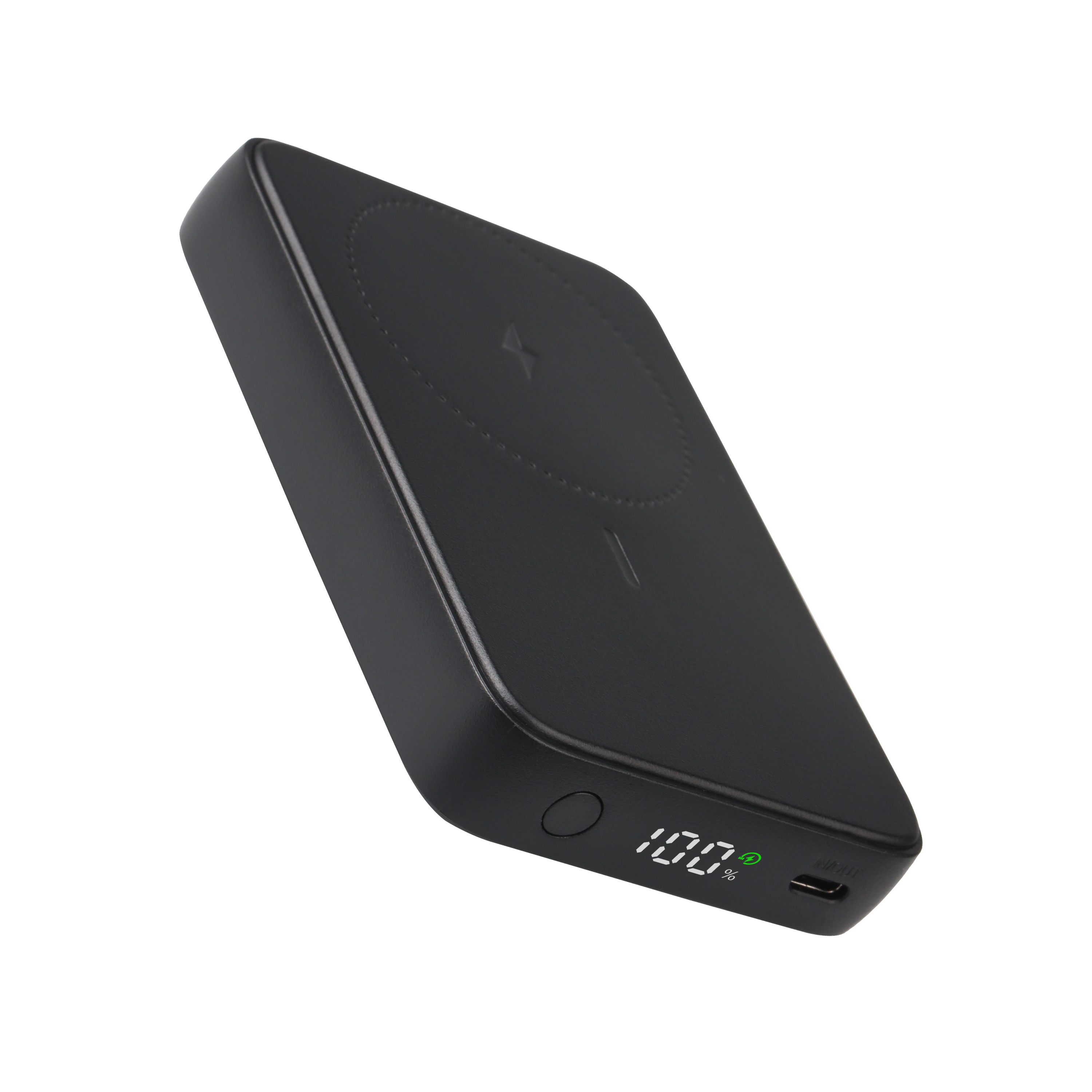 onn 10,000 mAh Batería Portátil Magnética, Certificada Qi2, Pantalla LED Digital, Negro - Compatible con iPhone 17/16/15/14/13/12, Pixel 10 2