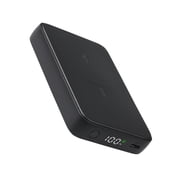 onn 10,000 mAh Magnetic Portable Power Bank, Qi2 Certified, LED Digital Display, Black - Compatible with iPhone 17/16/15/14/13/12 Series, Pixel 10 Series