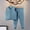Blue A2, variant on Toddler Winter Casual Two-piece Outfit Sets, Two-piece Set For Boys And Girls Solid Color Sleeveless Top And Thickened Elastic Waist Pants Base Layer Home Set For Kids 1-13 Years