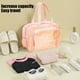 thumbnail image 4 of Neceser para Bolso, Impermeable, para Playa, para Deporte, Gimnasio, Organizador para Cosméticos y Trajes de Baño, 36 X 25 X 15 Cm, Verde, Gris, Rosa y Beige. 1 Neceser de Viaje., 4 of 6
