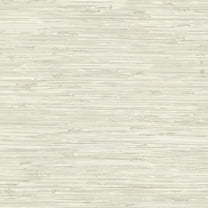 Brewster Fiber Cream Faux Grasscloth Wallpaper