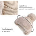 thumbnail image 7 of Womens Winter Beanie Hat Warm Knit Ear Flaps Hat Outdoor Fleece Lined Ski Snow Hats, 7 of 7