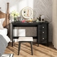 thumbnail image 4 of Topbuy Computer Desk Writing Table w/3 Drawers Workstation for Home Office Black, 4 of 9
