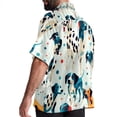 thumbnail image 3 of Spotted Dog Men's Casual Short Sleeve Printed Button Down Spread Collar Tops Summer Beach Shirts Unisex, 3 of 6