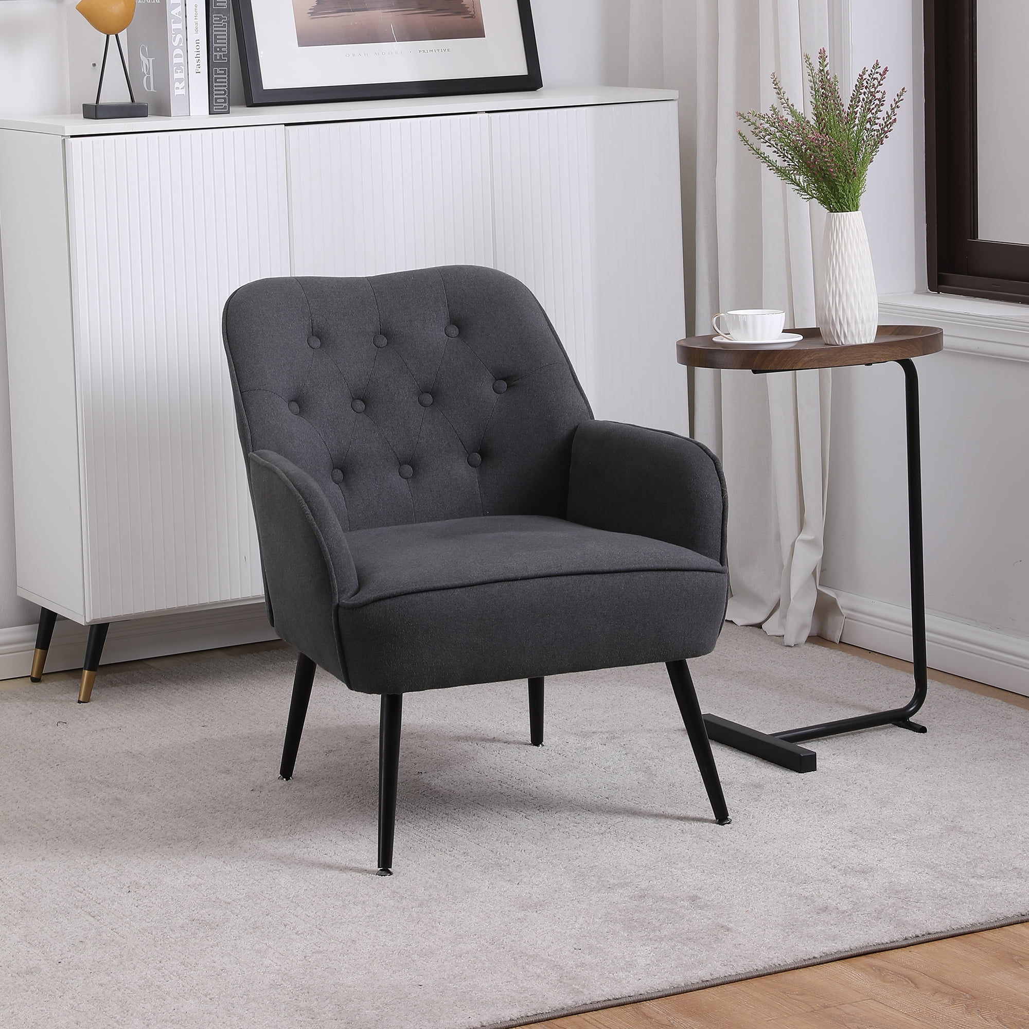 Kadyn 31" Armchair, Single Sofa Chairs for Living Room, Dark Gray Lounge Chair Kadyn 31" Armchair, Single Sofa Chairs for Living Room, Dark Gray Lounge Chair