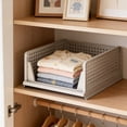 thumbnail image 7 of fsxdhpcsgfc Foldable Closet Storage Stackable Closet Organizer Drawer Organizer For HomeOrganization Bathroom White (size: 28x43x18.5cm) Storage Boxes with Metal Frame And Things Organizing Bags, 7 of 7