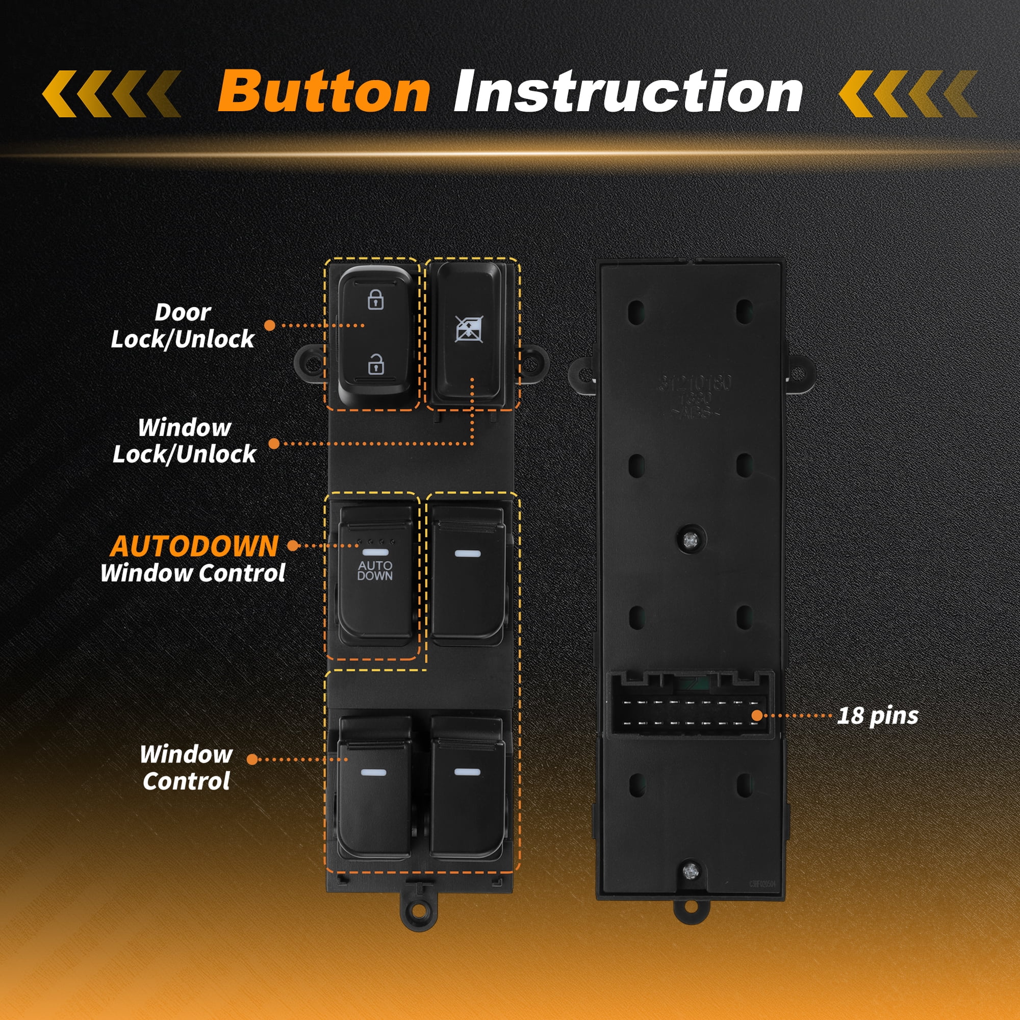 Unique Bargains AUTODOWN Power Window Switch for Kia Optima 2014 2015 No.935702T500