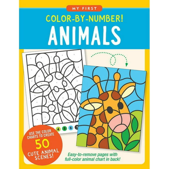 Color-By-Number! Animals, (Paperback)