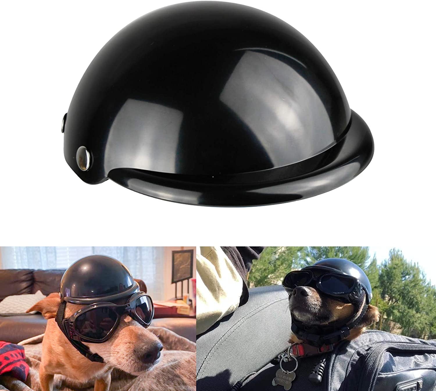 SPRING PARK Pet Helmet Motorcycle Dog Helmet Bike Cat Hat Riding