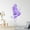Purple, variant on VWAQ Watercolor Mermaid Wall Decal Personalized Girls Room Decor - NA24