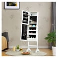 thumbnail image 4 of Yunken Jewelry Armoire Cabinet with LED Lights & Full Mirror, Freestanding Organizer with Multiple Necklace Hooks, 4 of 9