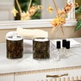 thumbnail image 4 of Yayeee 4 Pack Qtip Holder Bathroom Cotton Swab Canister with Lid Clear Dispenser Set, Black Flower Pattern, 4 of 6