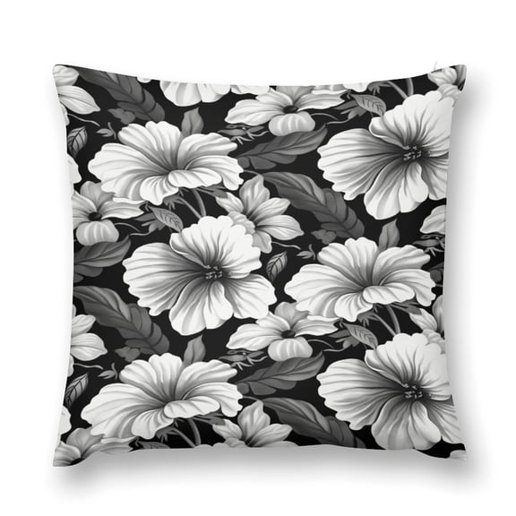 2PCS Nostalgic Vintage Floral Throw Pillow Covers 18x18 Decorative Pillows Case Soft Velvet Cushion Covers for Couch Sofa Patio Garden Decor