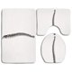 thumbnail image 1 of ABPHQTO Columna vertebral Juego de alfombras de baño de 3 piezas Alfombra de baño Alfombra de contorno y tapa de inodoro, 1 of 2