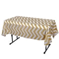 thumbnail image 5 of Efavormart 54" x 72" Gold 10 Mil Thick Chevron Waterproof Tablecloth PVC Rectangle Disposable Tablecloth, 5 of 8