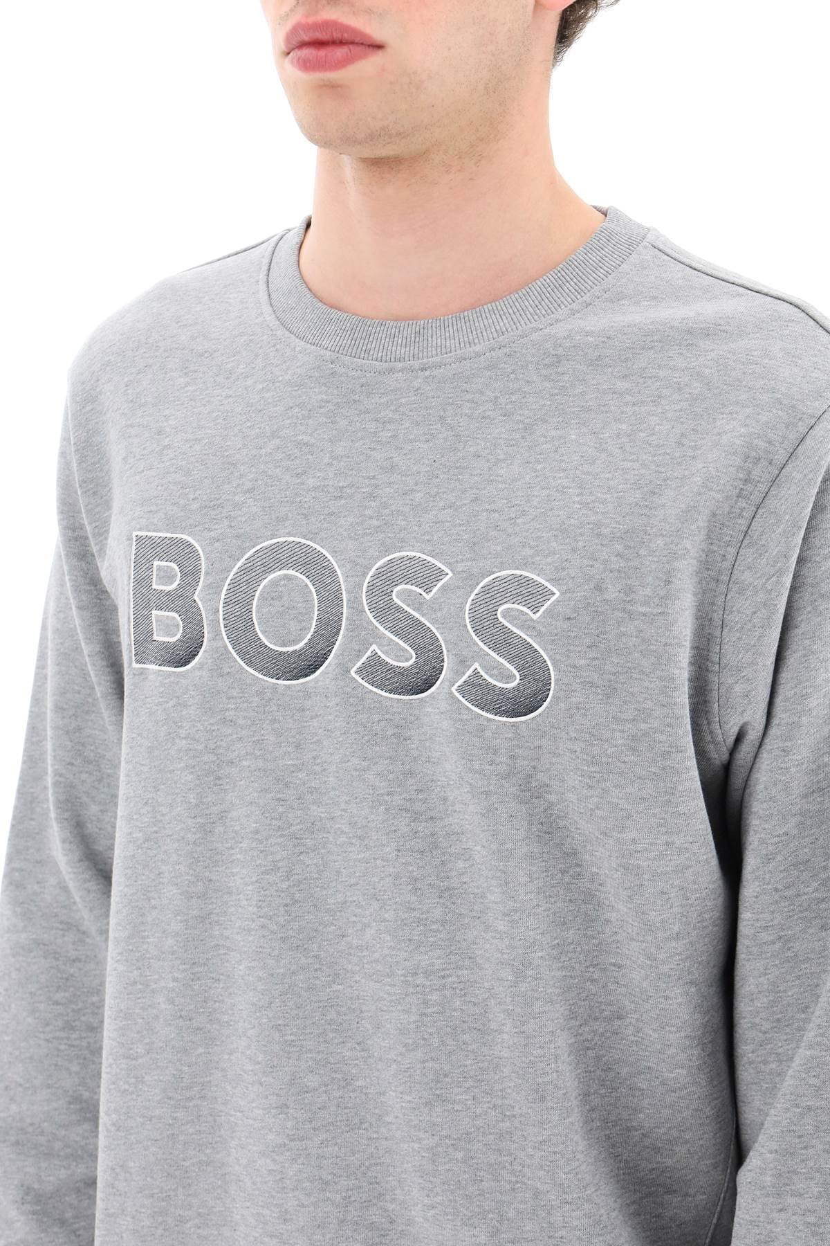 Hugo boss salbo sweatshirt cheap grey