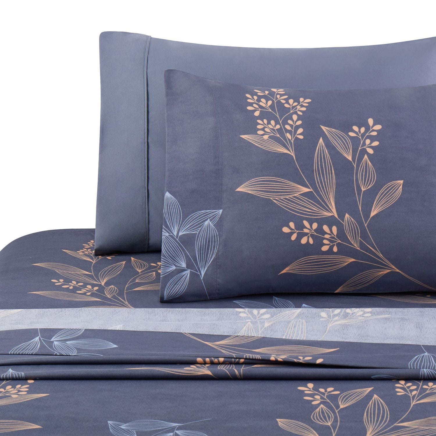 Literie Marina Décoration ultra douce et soyeuse, imprimée, en rayonne de bambou, toutes saisons, avec taies d'oreiller, motif floral romantique