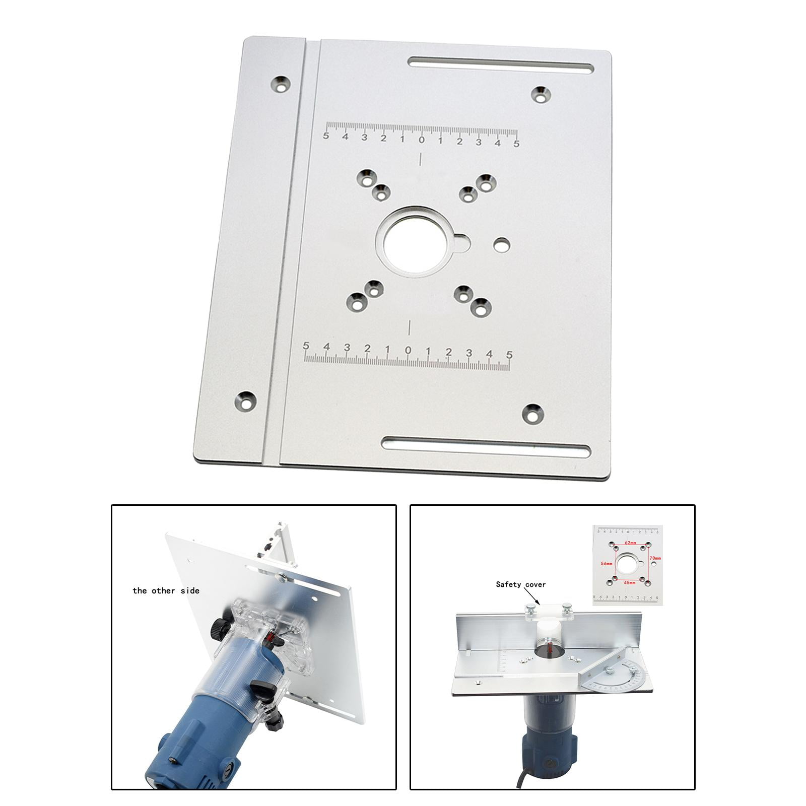 Router Table Insert Plate Table Top Insert Mounting Plate Benches Multifunction Wood Milling Flip Board for Milling Trimming Machine B Plate