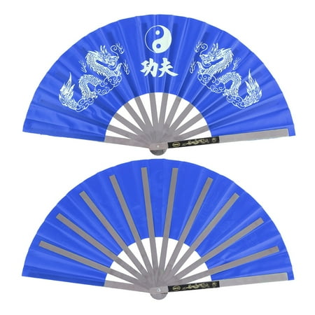 

Brrnoo Chinese Fan Kung Fu Fan Stainless Steel Tai Chi Martial Arts Kung Fu Dance Practice Training Performance Fan
