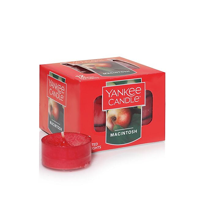 yankee candle macintosh tea lights set of 12