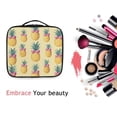 thumbnail image 6 of FORMRS Travel Makeup Bag Large Capacity Train Case Cosmetic Organizer with Adjustable Dividers, Pineapple Love, 6 of 8