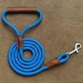 thumbnail image 4 of Heavy Duty Nylon Rope Dog Leashes with With comfortable and durable leather handles, handmade dog leash using strong Nylon rope for Small Medium and Large Dogs, 4 of 7