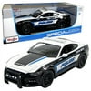 Maisto Year 2014 Special Edition Series 1:18 Scale Die Cast Car Set - Black and White Color Police Cruiser 2015 FORD MUSTANG GT with Display Base (Car Dimension: 10\" x 4\" x 3\")
