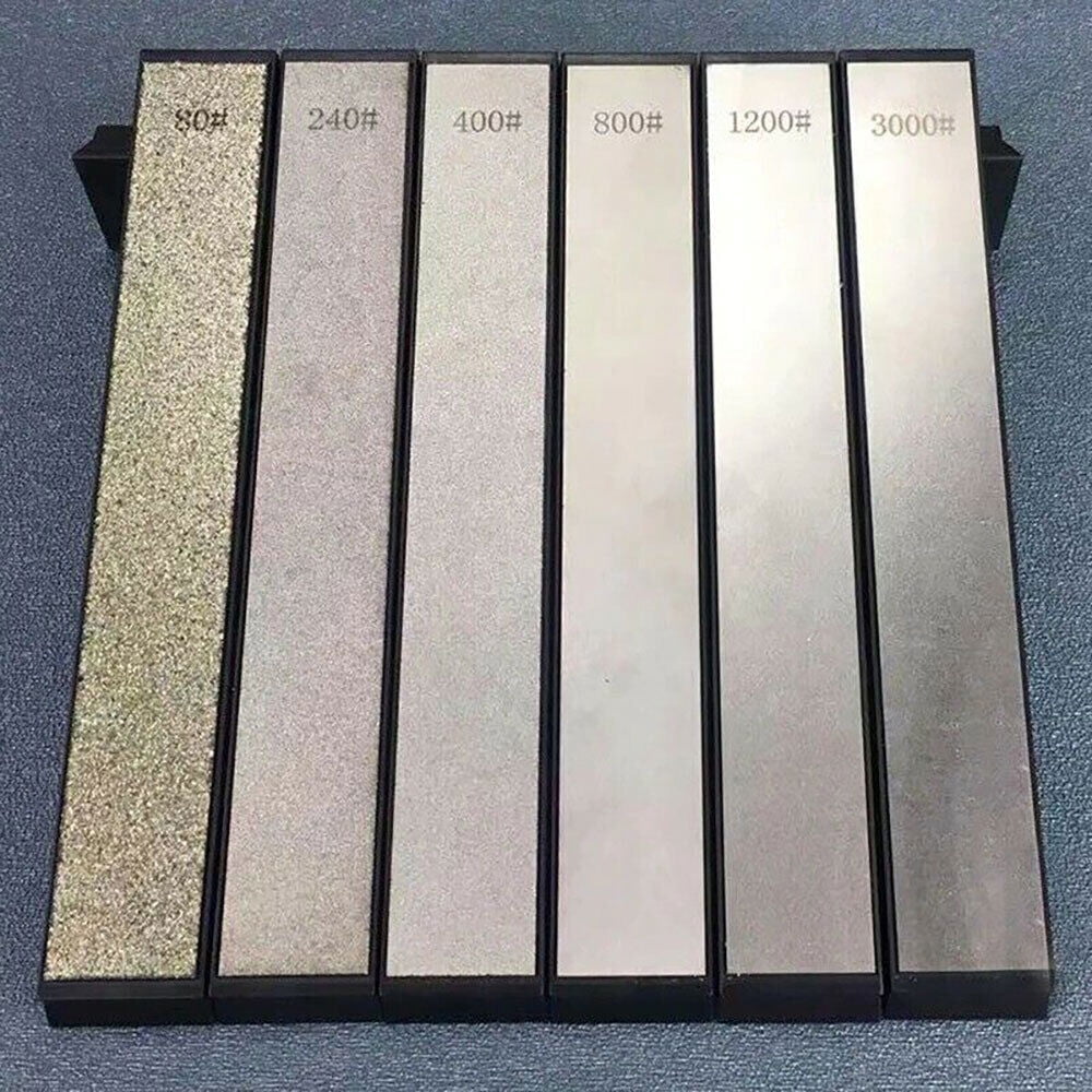 6Pack Grit Diamond Stone Knife Sharpener Household Kitchen Sharpening System New