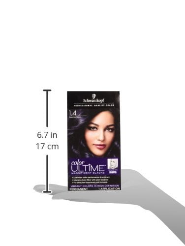 Schwarzkopf Color Ultime Permanent Hair Color Cream, Sapphire Black - Schwarzkopf Color Ultime Permanent Hair Color Cream, Sapphire Black -