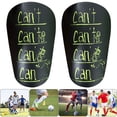 thumbnail image 4 of Mini Espinilleras Fútbol ​​equipo Deportivo en Línea Extra Pequeño (negro Impreso Verde 8*5 CM), 4 of 9