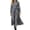 A101 Gray, variant on Women's Nun Costume Long Sleeve Clergy Dress Maxi Length with Waist Tie and Collar for Halloween Cosplay Theatrical Roleplay Outfit Religious Habit Dress Up