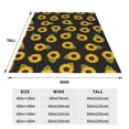 thumbnail image 3 of Honeii Sunflowers Print Fleece Blanket - Throw Blanket for Bed, Sofa, Couch, Camping, and Travel , Microplush Ultra Soft Warm Blanket-40"x30", 3 of 7
