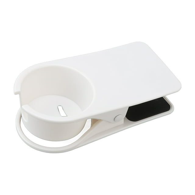 Cup Holder Clip, Desk Side Bottle Clip Pretty Design For Office White