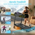 thumbnail image 3 of 4.0HP Folding Treadmill, 300-400lb Capacity, 15 Levels Auto Incline Treadmills for Home Running and Walking Max 10MPH Speed Dprodo Foldable EleTreadmill Running Machine with APP & Bluetooth, 3 of 12
