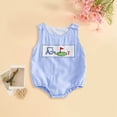 thumbnail image 2 of Rotm Baby Girl Outfits Clothes for Baby Girls' Popover Bodysuit Dress and Headband Set Blue,0-3 Months, 2 of 6
