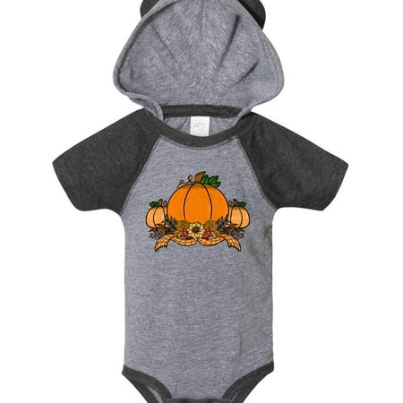 

Inktastic Pumpkins and Sunflower with Plaid Orange Ribbon Gift Baby Boy or Baby Girl Bodysuit