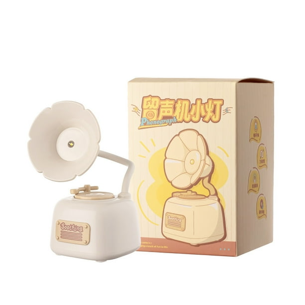Mini fonógrafo Music Box con luz nocturna LED ABS 115 g