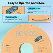 Sovol Silk PLA Filament with Blue Glitter 1kg 1.75mm, Color Changeable 3D Printer Filament 2.2lbs, Chameleon Shiny PLA Material +/-0.03mm, Shimmering 3D Printing Filament, Galaxy Blue