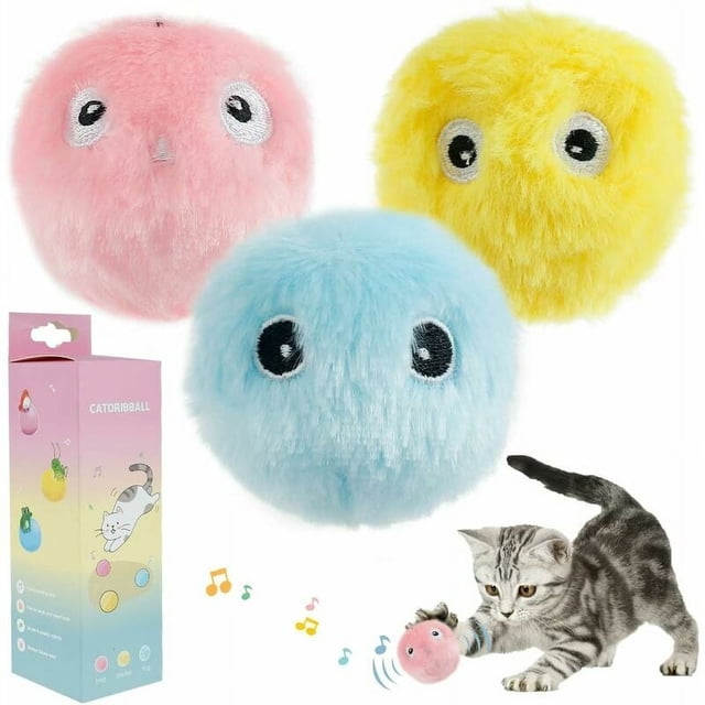 Lifelike Animal Sounds In Chirping Cat Toys, Soft Plush Material For Safe And Engaging Interactive Cat Kicker, Free-Switch Design Offers Flexible Playtimes (3Pcs)