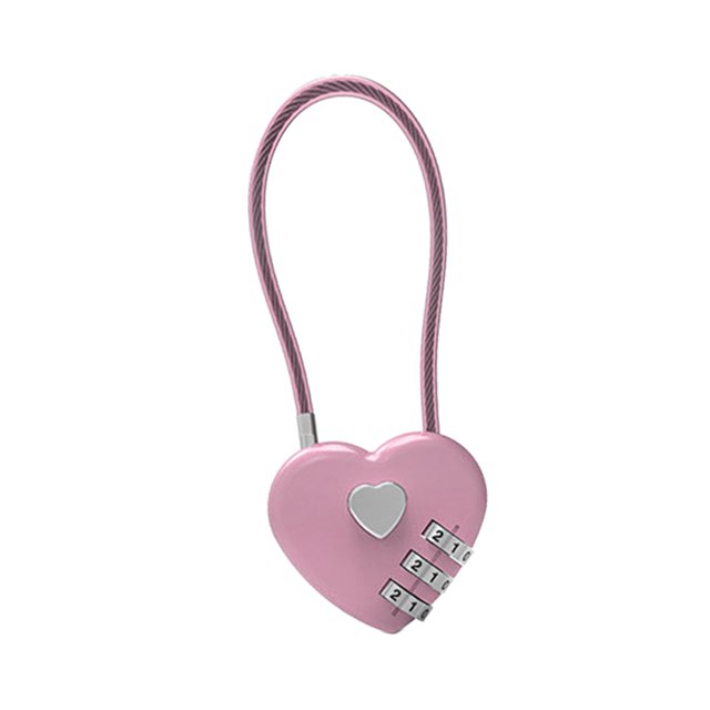 Candado de amor en forma de corazón, Mini candado de , candado de combinación en forma de corazón, candado de deseo de corazón para amantes, , Rosa perfecl Candado del corazón