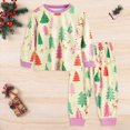 thumbnail image 2 of KPOPLK Pajamas for Unisex Long Sleeve Pjs Set Fall Winter Kids Evening Cotton Soft Lounge Sleepwear Toddler Baby Boy Girl PJ Clothes Size 4-5 Years,Yellow, 2 of 9