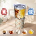 thumbnail image 6 of 20OZ Dog Lover Tumbler with Handle Straw and Lid Paw Print Travel Tumbler Cute Coffee Cup for Women Friends Perfect Holiday Birthday Gifts Portable and Lightweight, 6 of 6